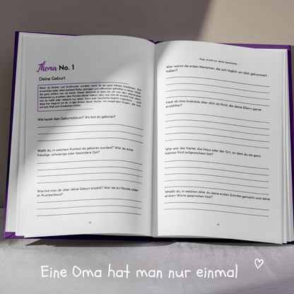 Geführtes Tagebuch - Oma, erzähl mir deine Geschichte